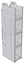29-1858-4 Profiled Back Bookshelf, 11"Wide x 18.5"Deep x 58"High with 4 shelves