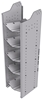 32-C558-5 Square Back Refrigerant Combo Shelf Unit 15.45"Wide x 15.5"Deep x 58"High for 1 large and 4 small bottles