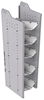 32-C863-5 Square Back Refrigerant Combo Shelf Unit 15.45"Wide x 18.5"Deep x 63"High for 2 large and 3 small bottles