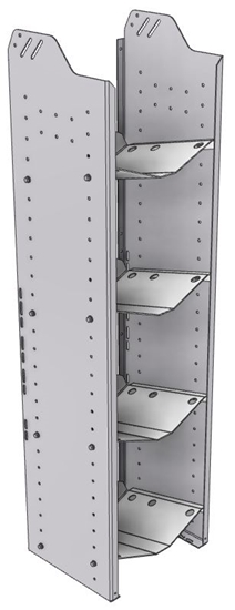 32-L358-4 Square Back Refrigerant Shelf Unit 15.45"Wide x 13.5"Deep x 58"High for 4 large bottles