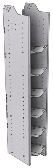 32-S572-6 Square Back Refrigerant Shelf Unit 12.45"Wide x 15.5"Deep x 72"High for 6 small bottles