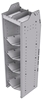 33-C558-4 Profiled Back Refrigerant Combo Shelf Unit 15.45"Wide x 15.5"Deep x 58"High for 1 large and 3 small bottles