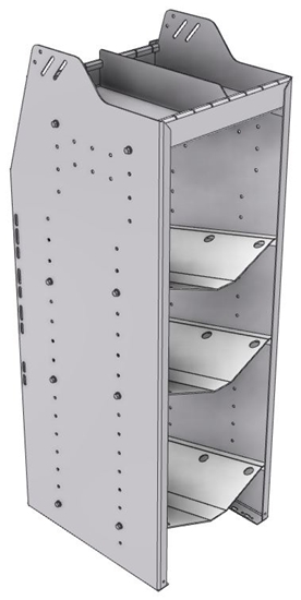 33-C848-3 Profiled Back Refrigerant Combo Shelf Unit 15.45"Wide x 18.5"Deep x 48"High for 1 large and 2 small bottles