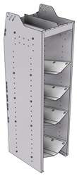 33-C858-4 Profiled Back Refrigerant Combo Shelf Unit 15.45"Wide x 18.5"Deep x 58"High for 1 large and 3 small bottles