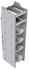 33-C863-4 Profiled Back Refrigerant Combo Shelf Unit 15.45"Wide x 18.5"Deep x 63"High for 1 large and 3 small bottles