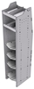 33-C872-4 Profiled Back Refrigerant Combo Shelf Unit 15.45"Wide x 18.5"Deep x 72"High for 1 large and 3 small bottles