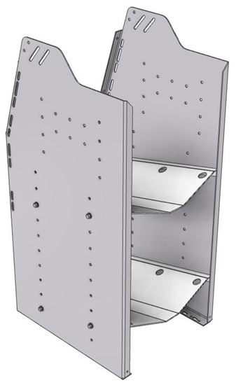 33-L836-2 Profiled Back Refrigerant Shelf Unit 15.45"Wide x 18.5"Deep x 36"High for 2 large bottles