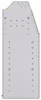 37-3336-2 Profiled back refrigerant bin unit 34.5"Wide x 13.5"Deep x 36"High with 1 shelf