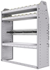 37-4348-3 Profiled back refrigerant bin unit 43"Wide x 13.5"Deep x 48"High with 2 shelves