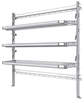 26-7072-30 3 level fold-up shelving unit, 77"Wide x 18"Deep x 72"High