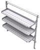 26-7072-30 3 level fold-up shelving unit, 77"Wide x 18"Deep x 72"High