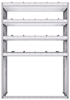 20-4872-4 Square back shelf unit 48"Wide x 18.5"Deep x 72"High with 4 shelves