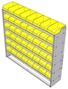 22-6563-6 Square back bin shelf unit 69.125"Wide x 15.5"Deep x 67"High with 6 shelves