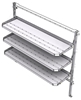 26-7072-03 3 level fold-up shelving unit, 77"Wide x 21"Deep x 72"High