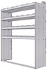 20-6872-4 Square back shelf unit 60"Wide x 18.5"Deep x 72"High with 4 shelves