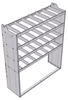 20-6872-4 Square back shelf unit 60"Wide x 18.5"Deep x 72"High with 4 shelves