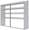 20-9872-4 Square back shelf unit 96"Wide x 18.5"Deep x 72"High with 4 shelves