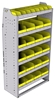 23-3563-6 Profiled back bin shelf unit 34.5"Wide x 15.5"Deep x 63"High with 6 shelves