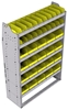 23-4563-6 Profiled back bin shelf unit 43"Wide x 15.5"Deep x 63"High with 6 shelves
