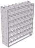 24-6872-7 Square back bin separator combo shelf unit 69.125"Wide x 18.5"Deep x 72"High with 7 shelves