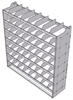 24-6872-7 Square back bin separator combo shelf unit 69.125"Wide x 18.5"Deep x 72"High with 7 shelves