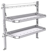 26-5048-20 2 level fold-up shelving unit, 53"Wide x 18"Deep x 48"High