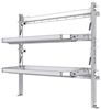 26-5048-20 2 level fold-up shelving unit, 53"Wide x 18"Deep x 48"High