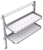 26-5048-20 2 level fold-up shelving unit, 53"Wide x 18"Deep x 48"High