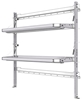 26-6063-20 2 level fold-up shelving unit, 63"Wide x 18"Deep x 63"High