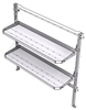 26-6063-20 2 level fold-up shelving unit, 63"Wide x 18"Deep x 63"High