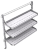 26-6063-30 3 level fold-up shelving unit, 63"Wide x 18"Deep x 63"High