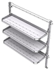 26-6063-30 3 level fold-up shelving unit, 63"Wide x 18"Deep x 63"High