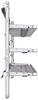 26-7063-03 3 level fold-up shelving unit, 77"Wide x 21"Deep x 63"High