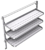 26-7063-03 3 level fold-up shelving unit, 77"Wide x 21"Deep x 63"High