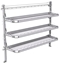 26-7063-30 3 level fold-up shelving unit, 77"Wide x 18"Deep x 63"High