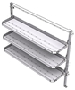 26-7063-30 3 level fold-up shelving unit, 77"Wide x 18"Deep x 63"High