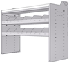 18-5836-4W Workbench 48"Wide x 18.5"Deep x 36"high with 2 high divider shelf and a 1.5" thick hardwood worktop