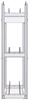 28-9336-3 Square Back Bookshelf, 9"Wide x 13.5"Deep x 36"High with 3 shelves