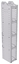 28-9363-5 Square Back Bookshelf, 9"Wide x 13.5"Deep x 63"High with 5 shelves
