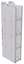 28-9858-4 Square Back Bookshelf, 9"Wide x 18.5"Deep x 58"High with 4 shelves