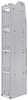 29-9563-5 Profiled Back Bookshelf, 9"Wide x 15.5"Deep x 63"High with 5 shelves
