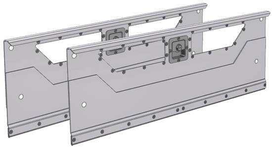 DO-840 2-set Locking door kit for 86.375"Wide bin shelving unit or combo shelving unit